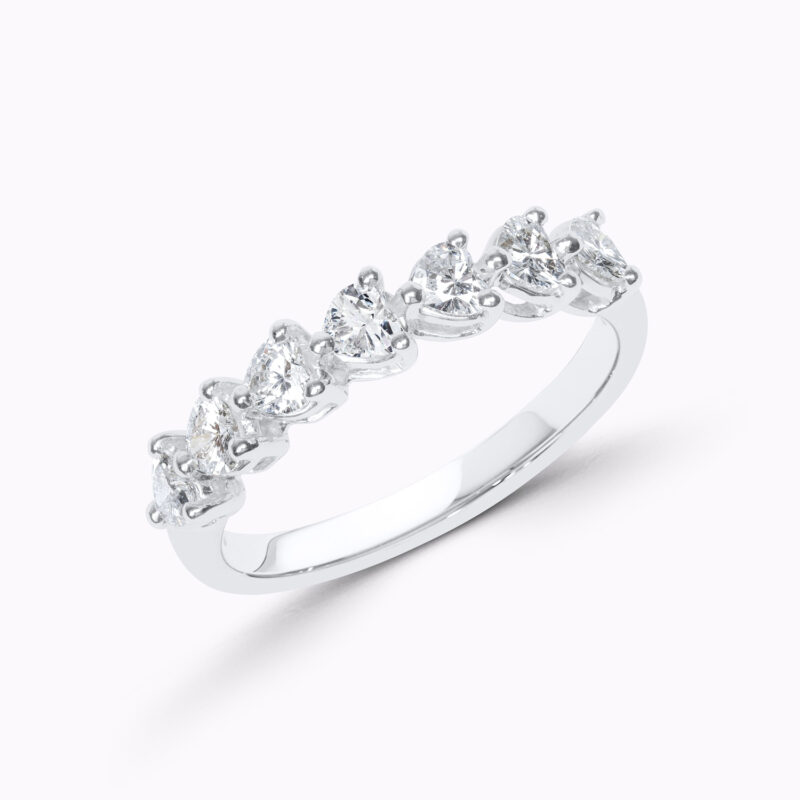 Prong-Set Heart Shape Diamond Ring