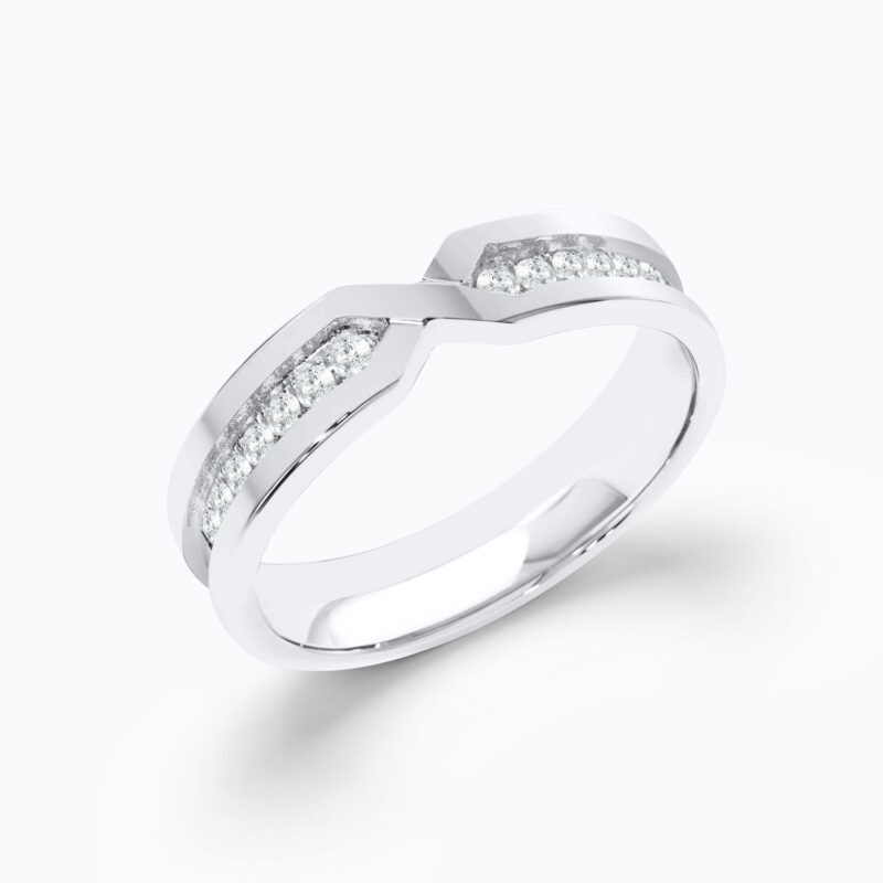 Pave-Set Diamond Men's Wedding Ring