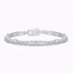 Double Row Round Diamond Tennis Bracelet