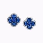 Blooming Sapphire & Diamond Earrings