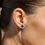 Blooming Sapphire & Diamond Earrings - Image 3