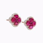 Blooming Ruby & Diamond Earrings - Image 2