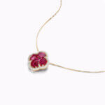 Large Blooming Ruby & Diamond Pendant - Image 2