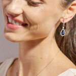 Teardrop Sapphire Earrings - Image 2