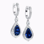 Teardrop Sapphire Earrings - Image 3