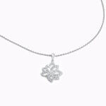 Diamond Sunburst Lotus Pendant - Image 3