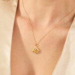Yellow Diamond Sunburst Lotus Pendant - Image 2