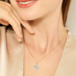Diamond Petal Lotus Necklace - Image 2