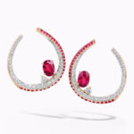 Ruby Crescent Earrings