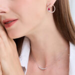 Ruby Crescent Earrings - Image 2