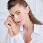 Ruby Crescent Earrings - Image 3