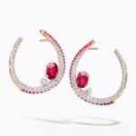 Ruby Crescent Earrings - Image 4