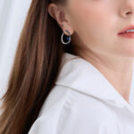 Sapphire Crescent Earrings - Image 2