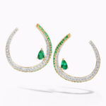 Emerald Crescent Earrings
