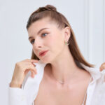 Emerald Crescent Earrings - Image 3